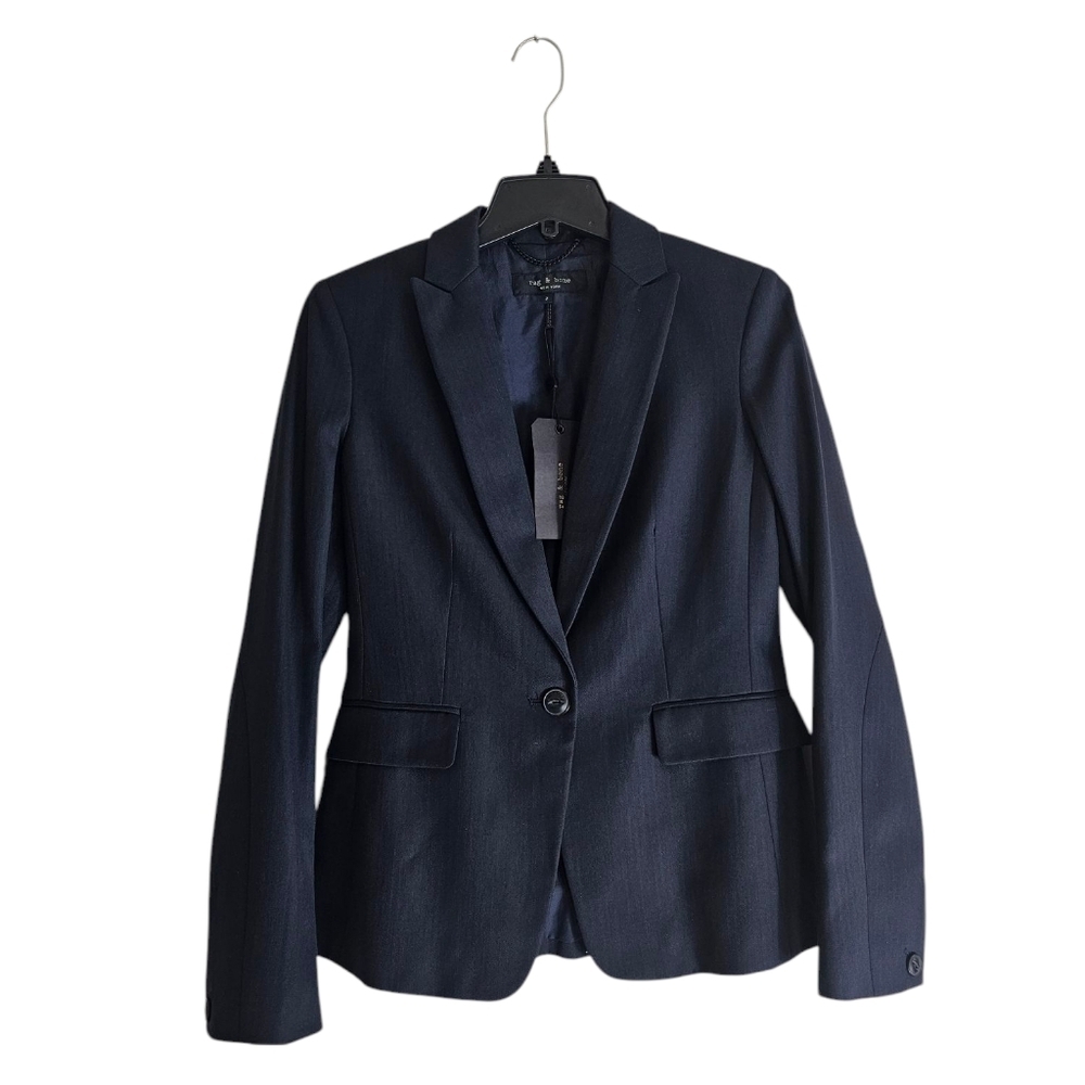 Rag & Bone Wool Black Gray Classic Blazer NWT - Picture 6 of 10